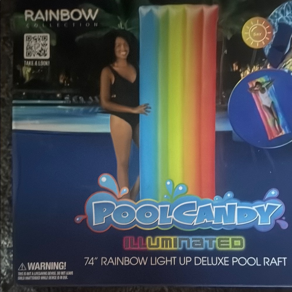 Pool Candy Illuminated 74" Light Up Deluxe Pool Raft